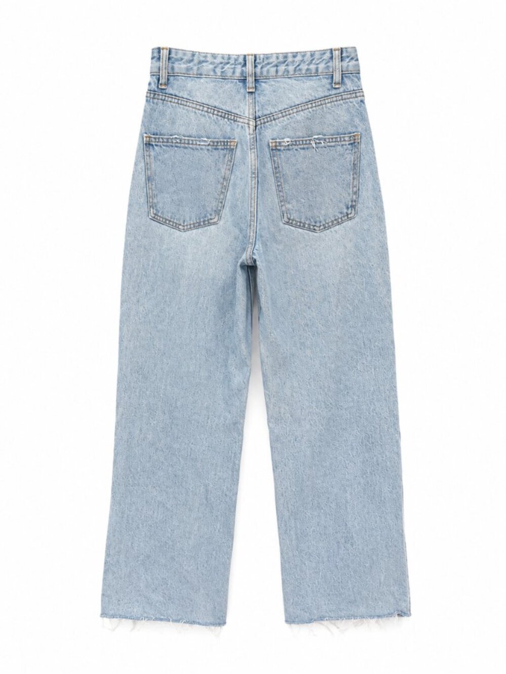 Zara High-Waisted Wide Leg Distressed Jeans (Size US 4) - Picture 2 of 3